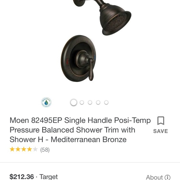 NIB Mediterranean Bronze Moen Shower Head Kit - Picture 7 of 7